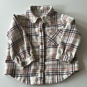 ZARA FLANNEL BUTTON DOWN JACKET
